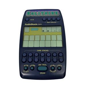 Vintage Radio Shack Solitaire Handheld Game Electronic Travel Tested Works